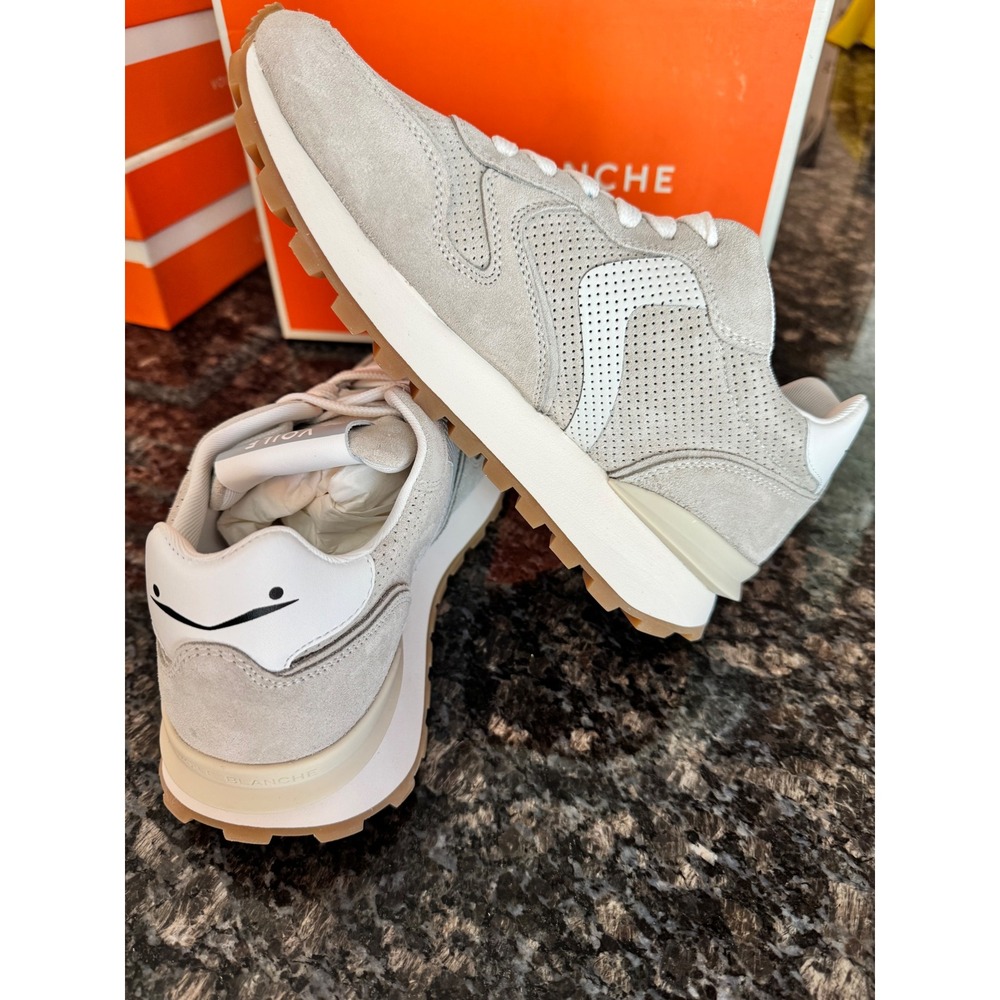 Voile Blanche Paris Race 050 Women Suede Sneakers Ice Grey 40 Sz 9 new shoes - Picture 7 of 9